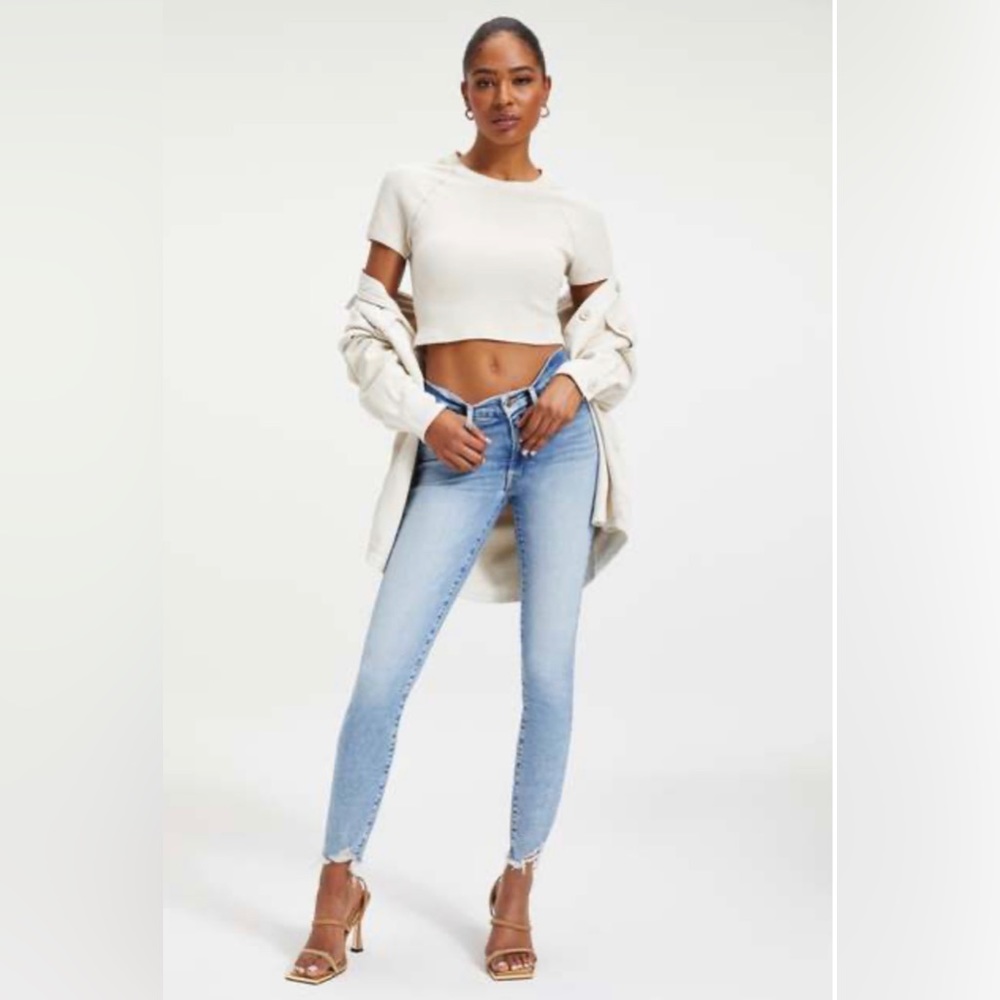 Good American good legs low skinny jeans 16
